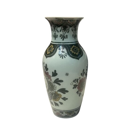 Villeroy & Boch Paon Vase vintage hand painted Peacock Floral print - Picture 3 of 7